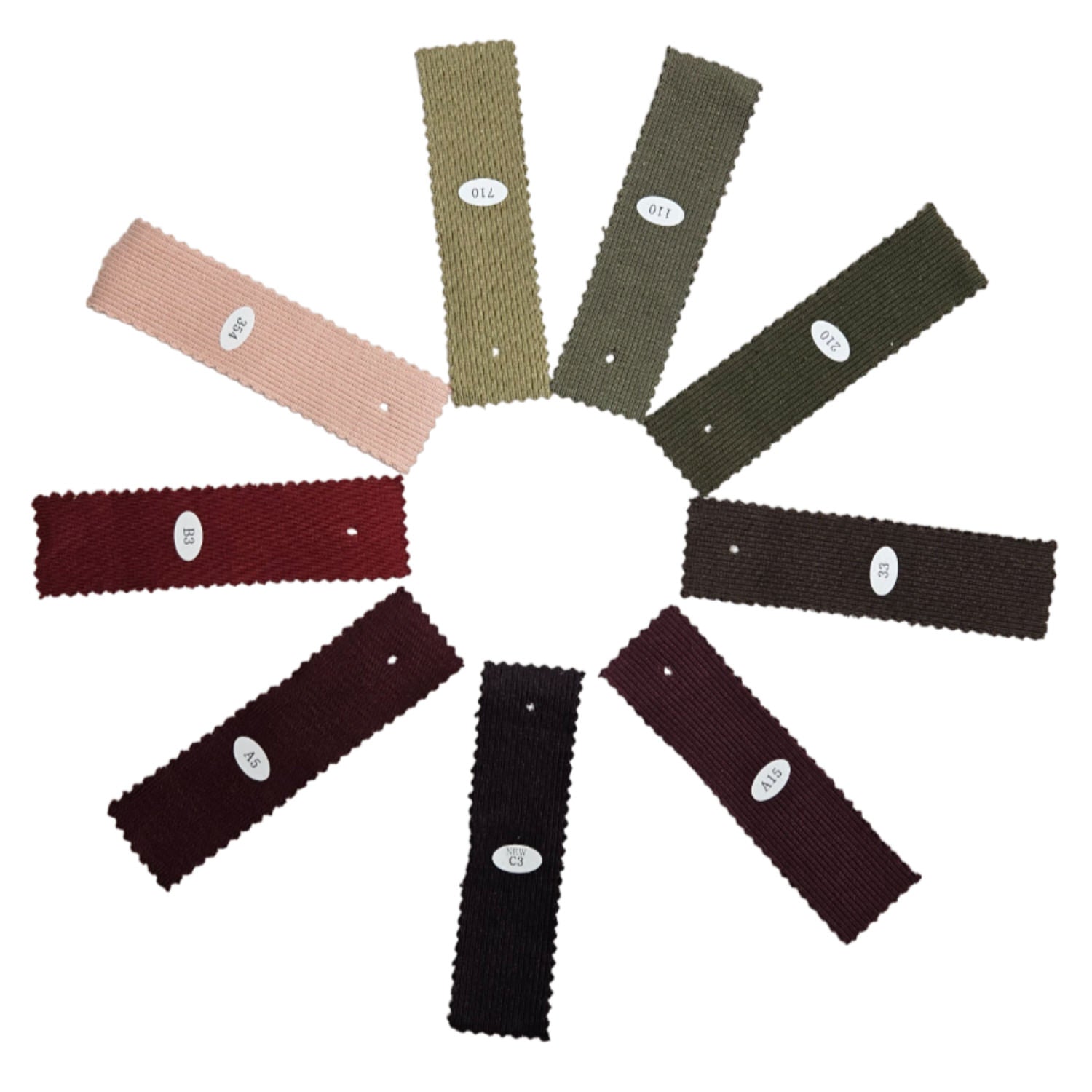 Solid Matching Rib Spandex Cotton Knit Fabric - FAB 1618 -