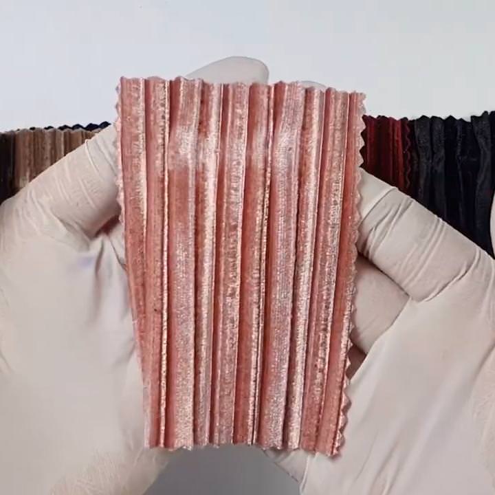 Velvet Pleated Fabric - FAB 1088 -