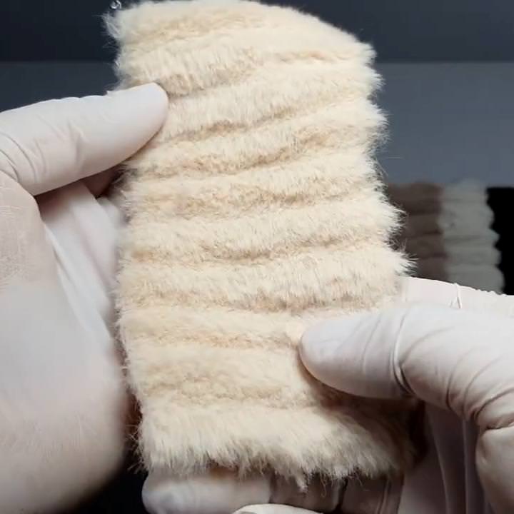 Weft Small Stripe Faux Fur Fabric - FAB 1097 -