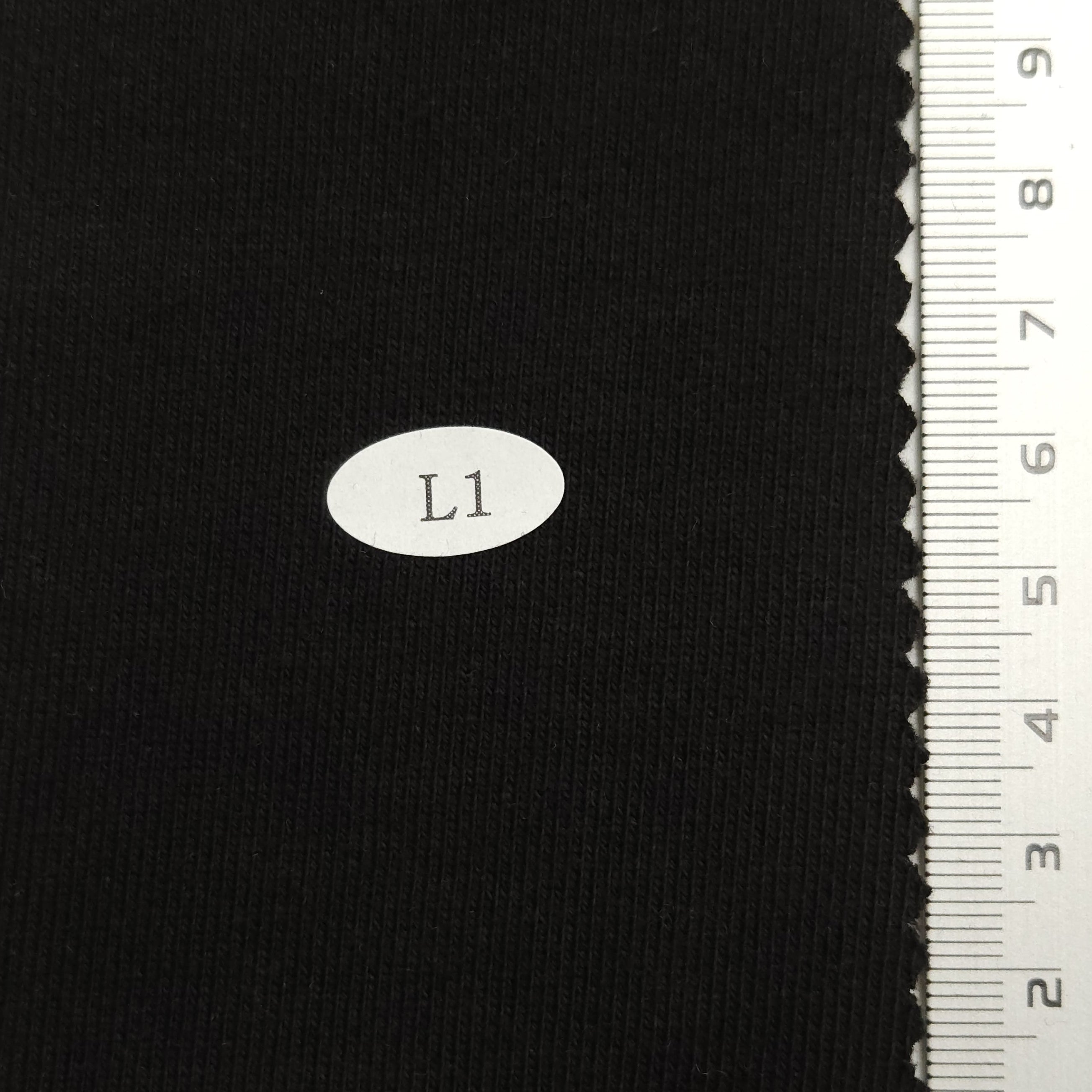 Heavy Weight Cotton Terry Knit Fabric - FAB 1468 - 10.Black (L1)