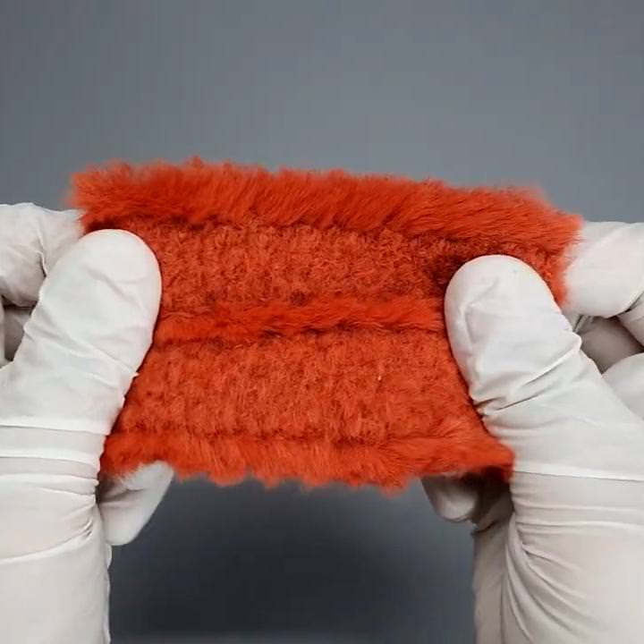 1.Scarlet-2.Rouge-3.Rosewood-4.Ocean-5.Oat - Embossing Faux Fur Fabric - FAB 1199