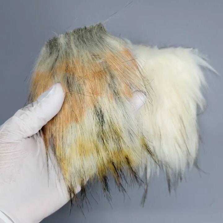 Fake Racoon Faux Fur Fabric - FAB 1207 -