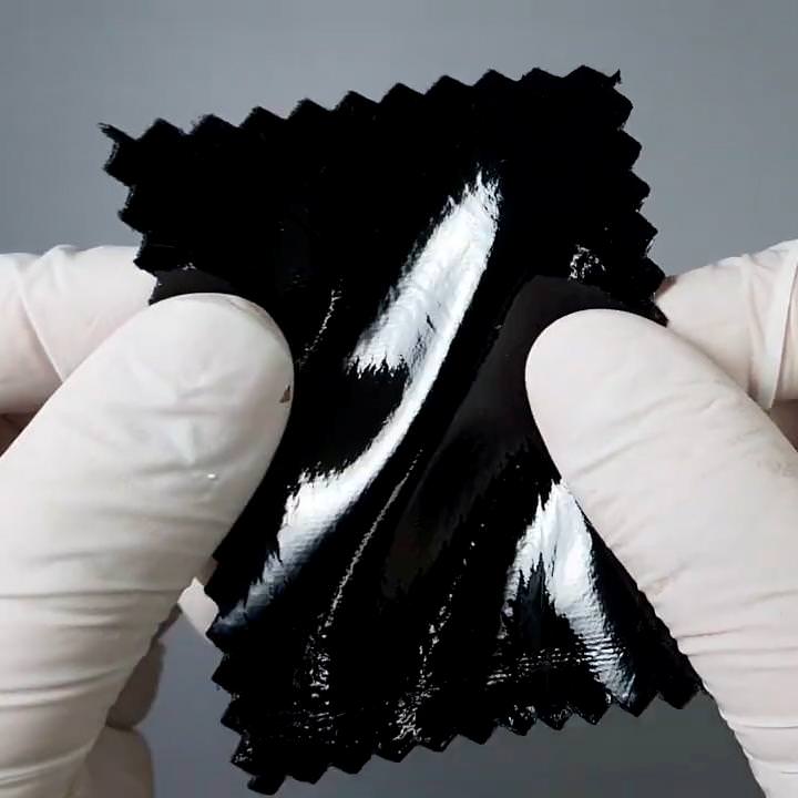 1.Black-2.Pink-3.Turquoise Blue-4.Red-5.Burgundy - Enamel Wet Pu Fabric - FAB 1287