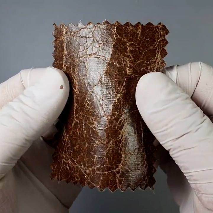 1.Brown-2.Beige Brown-3.Pink Brown-4.Teal-5.Dark Brown - Crack Effect Pu Fabric - FAB 1288