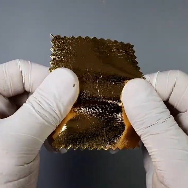 1.Gold-2.Silver-3.Grey Silver-4.Navy-5.Black - Allover Wet PU Foil Fabric - FAB 1289