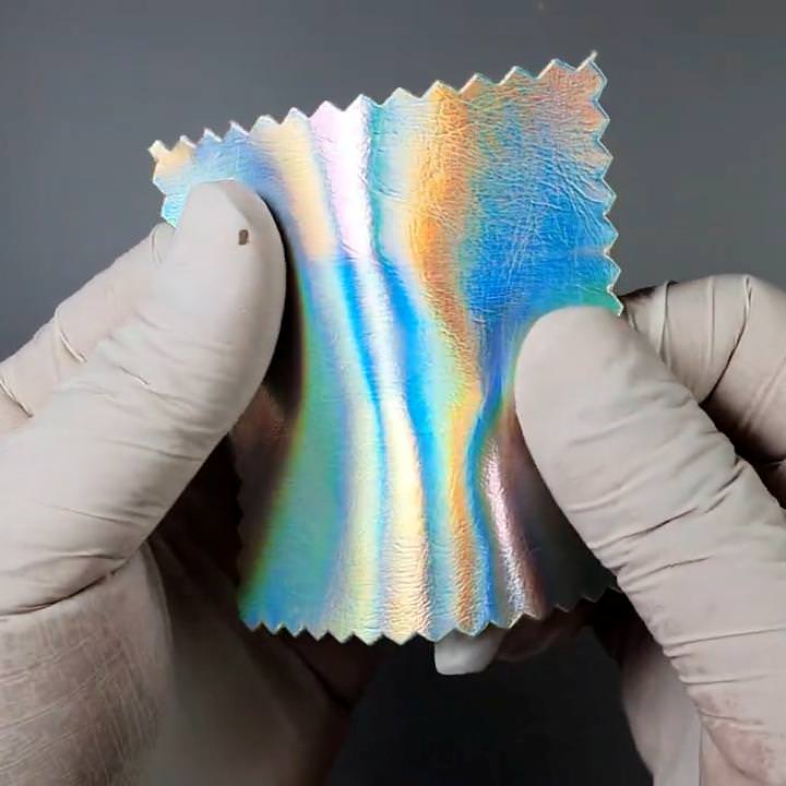 Hologram Wet PU Rayon Fabric - FAB 1299 -