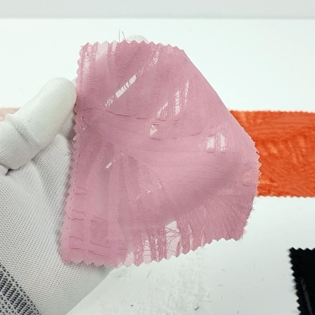 Feather Geometric Jacquard Polyester Woven Fabric - FAB 1482 -