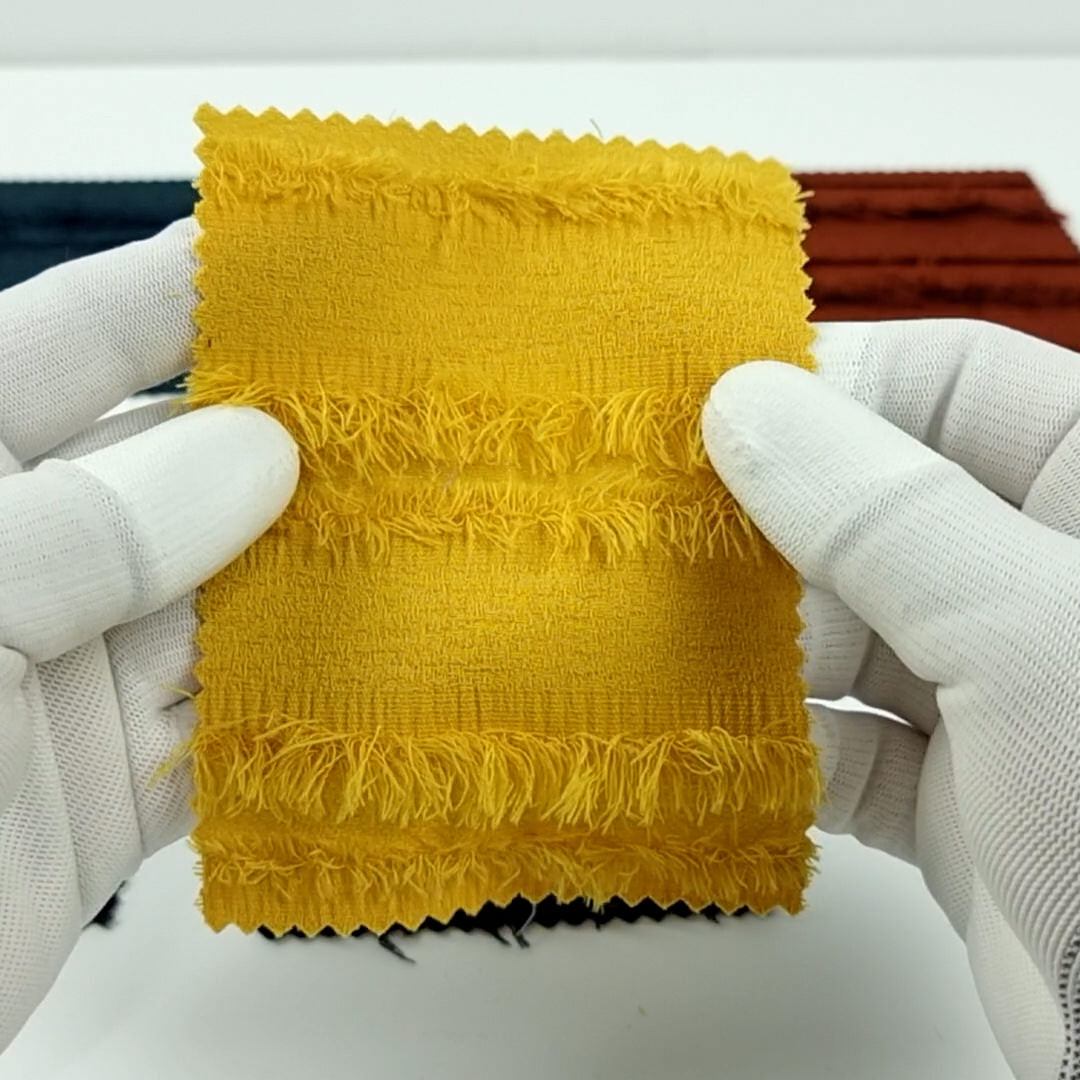 Feather Stripe Jacquard Polyester Woven Fabric - FAB 1485 -