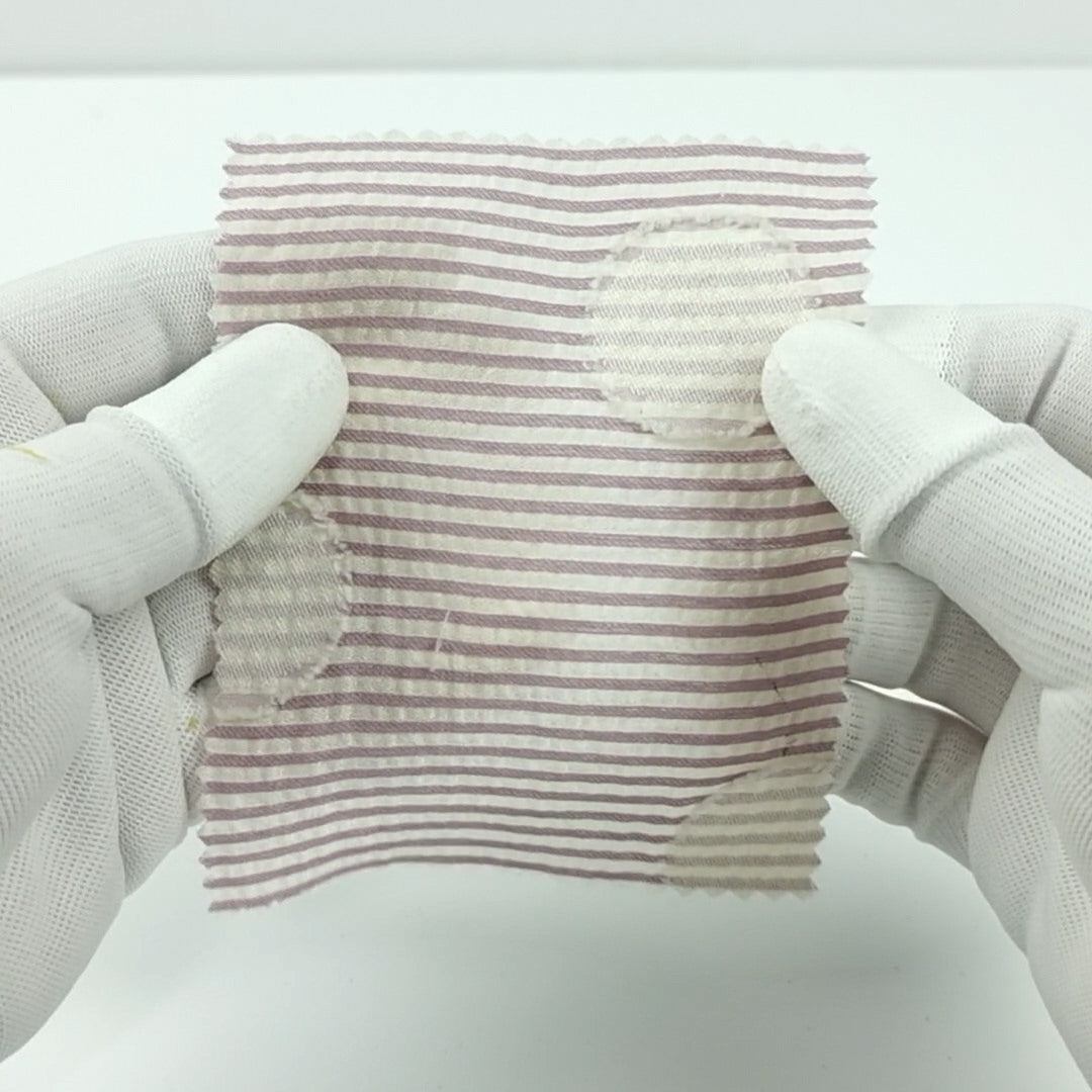 1.PInk Lilac-2.Yellow-3.Navy-4.White-5.Black - Dot(35mm) Stripe(2mm) Jacquard T/R Woven Fabric - FAB 1487