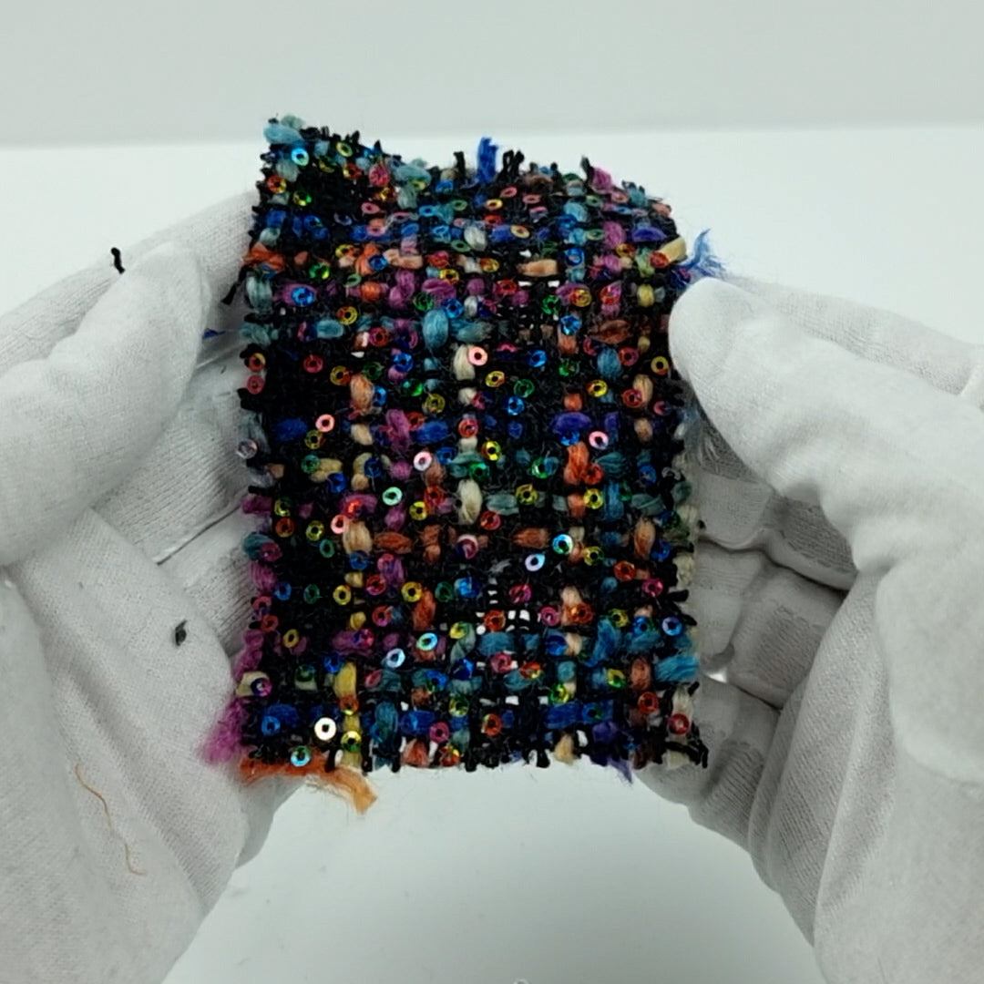 Yarn Dyed Sequins Polyester Woven Fabric - FAB 1500 -