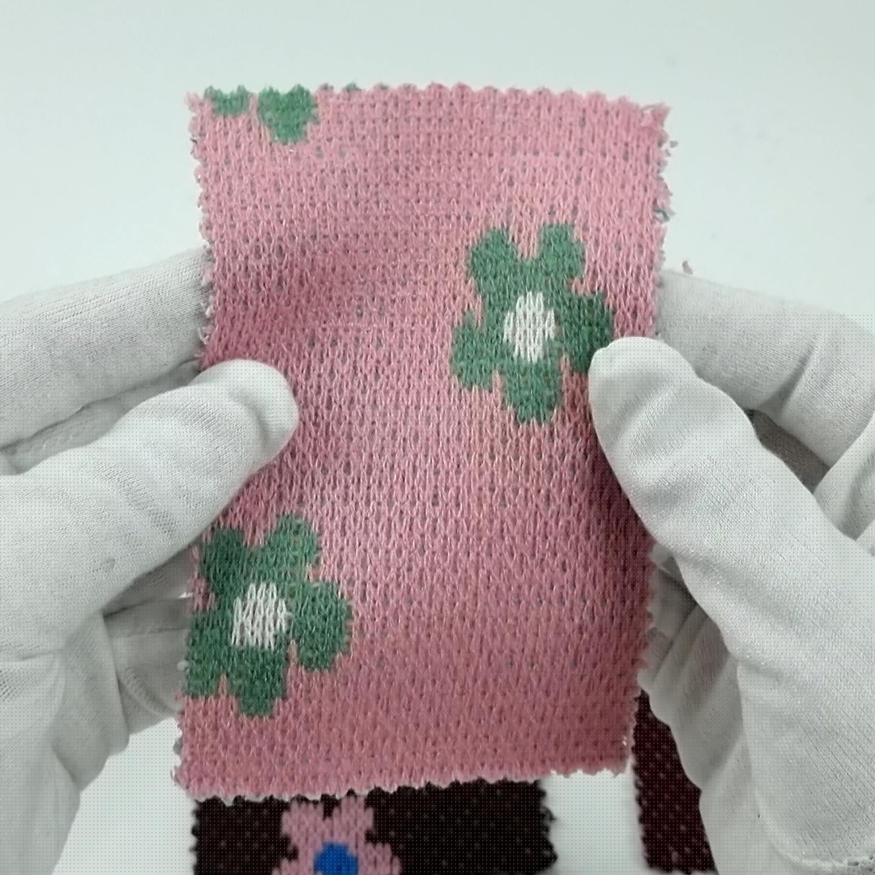 Floral Jacquard Acrylic Knit Fabric - FAB 1520 -