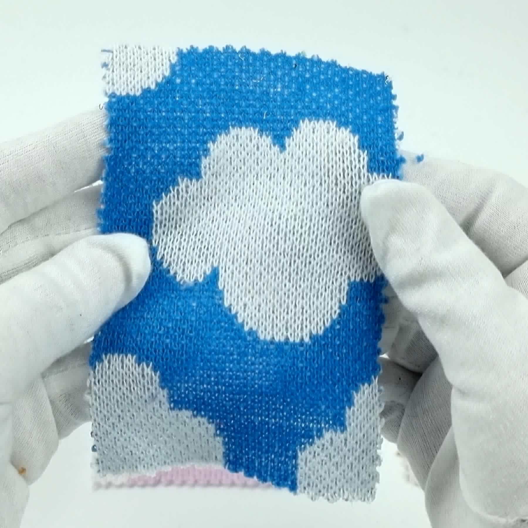 Floral Jacquard Acrylic Knit Fabric - FAB 1524 -