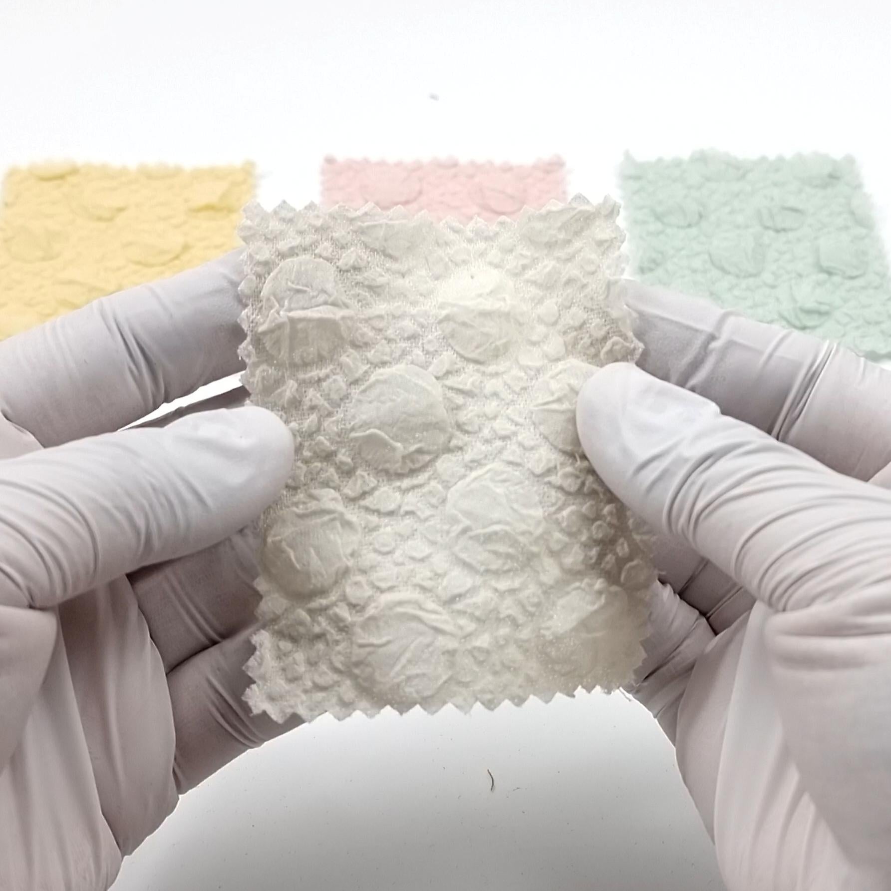 Solid Polka Dot Jacquard Polyester Woven Fabric - FAB 1533 -