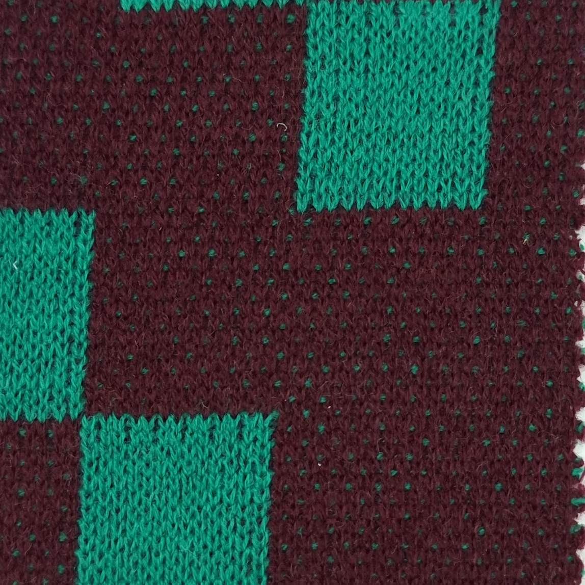 Jacquard YarnDyed Acrylic Knit Fabric - FAB 1521 - 1.Purple
