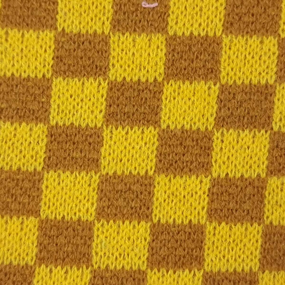 1.Yellow-2.PInk-3.Green-4.Blue-5.Black - Check Jacquard Acrylic Knit Fabric - FAB 1529