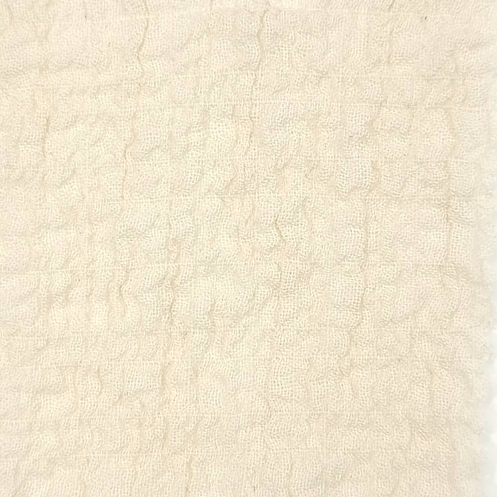 Solid Yoryu Pleated Cotton Spandex Woven Fabric - FAB 1534 - 1.Beige
