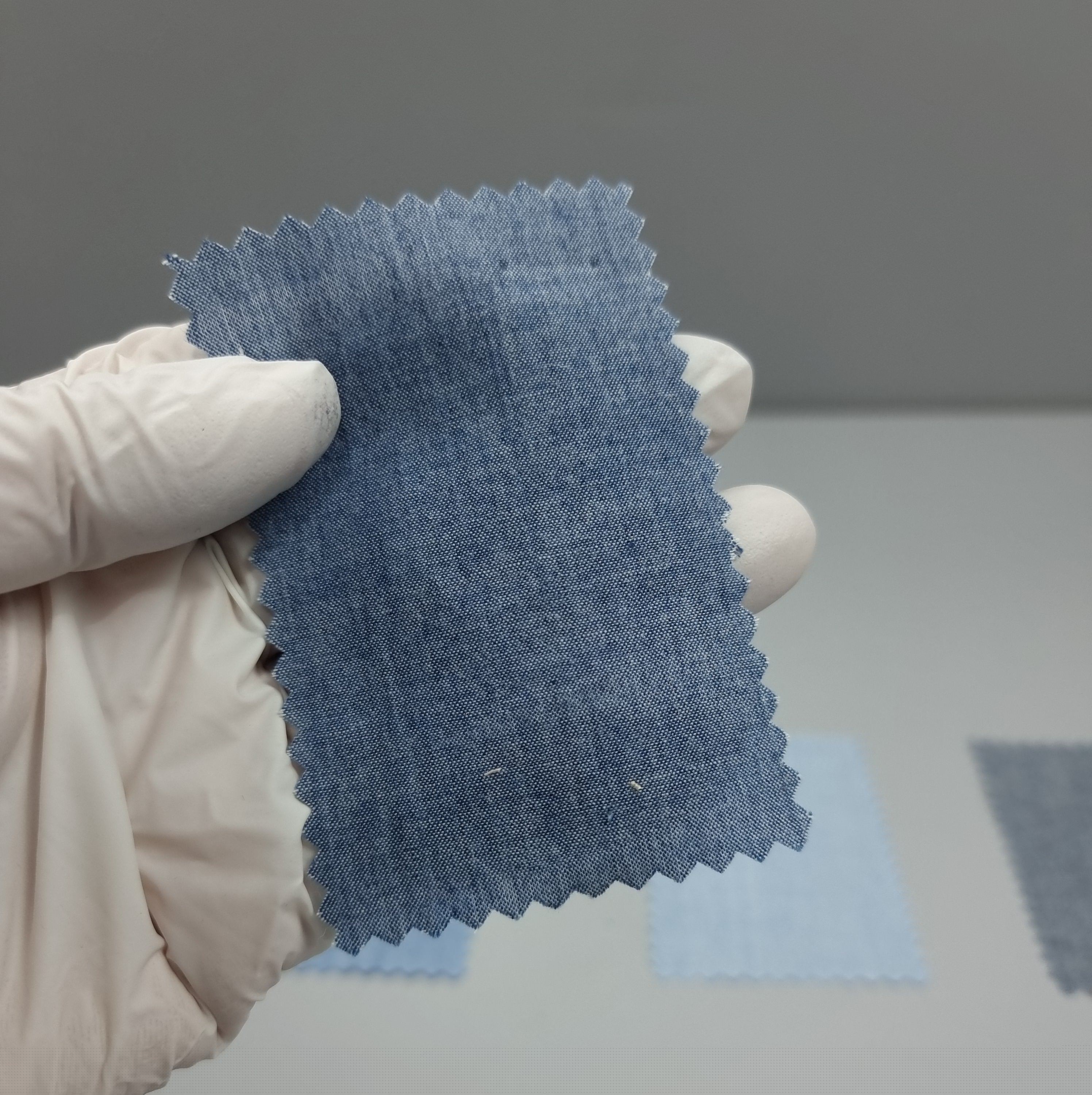 1.Indigo-2.Blue-3.Blue-4.Blue Black-Swatch - 50's Cotton Denim Woven Fabric - FAB 1394