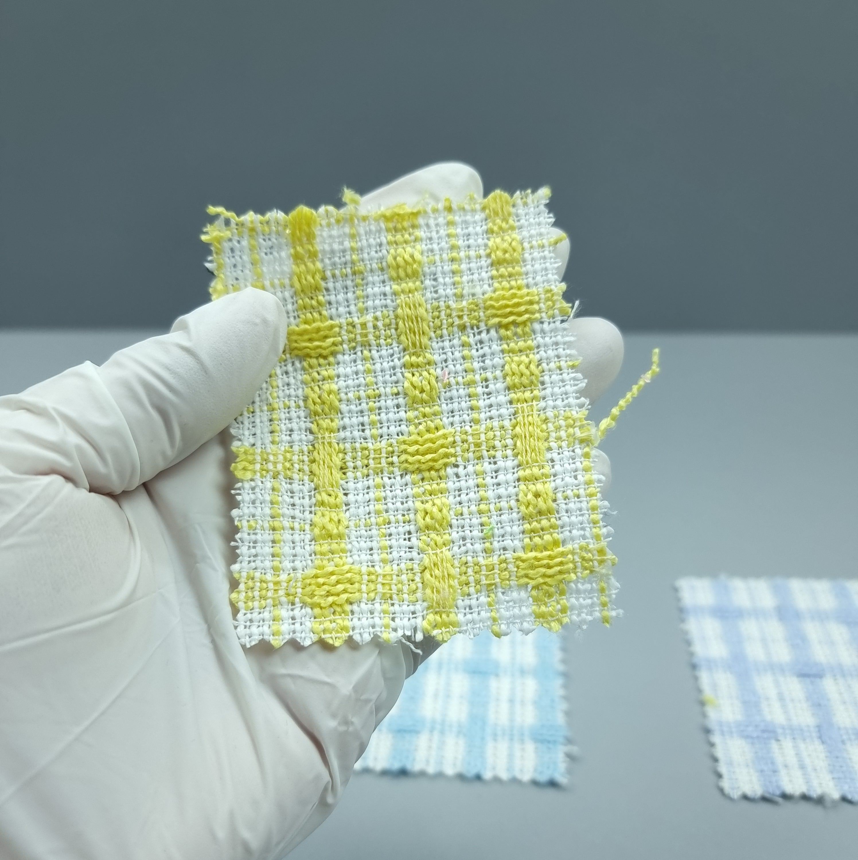 1.Yellow-2.PInk-3.Green-4.Blue-5.Lilac - Check Polyester Woven Fabric - FAB 1410