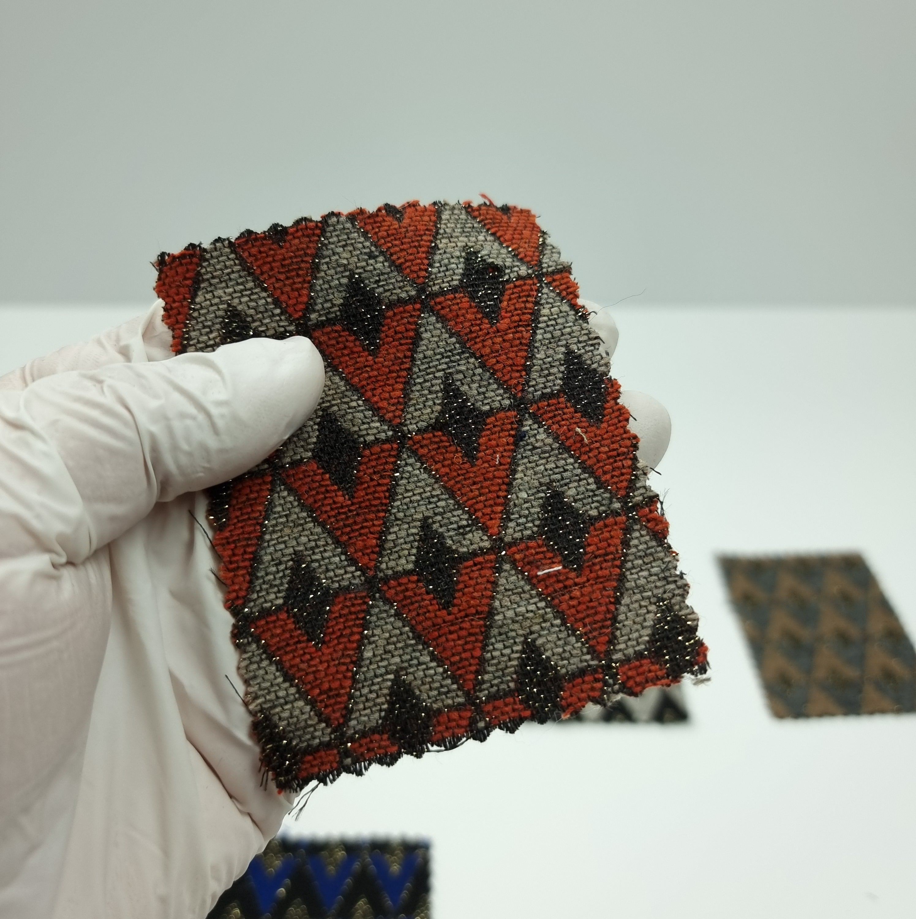 Jacquard Wool Polyester Acrylic Metallic Woven Fabric - FAB 1460 -