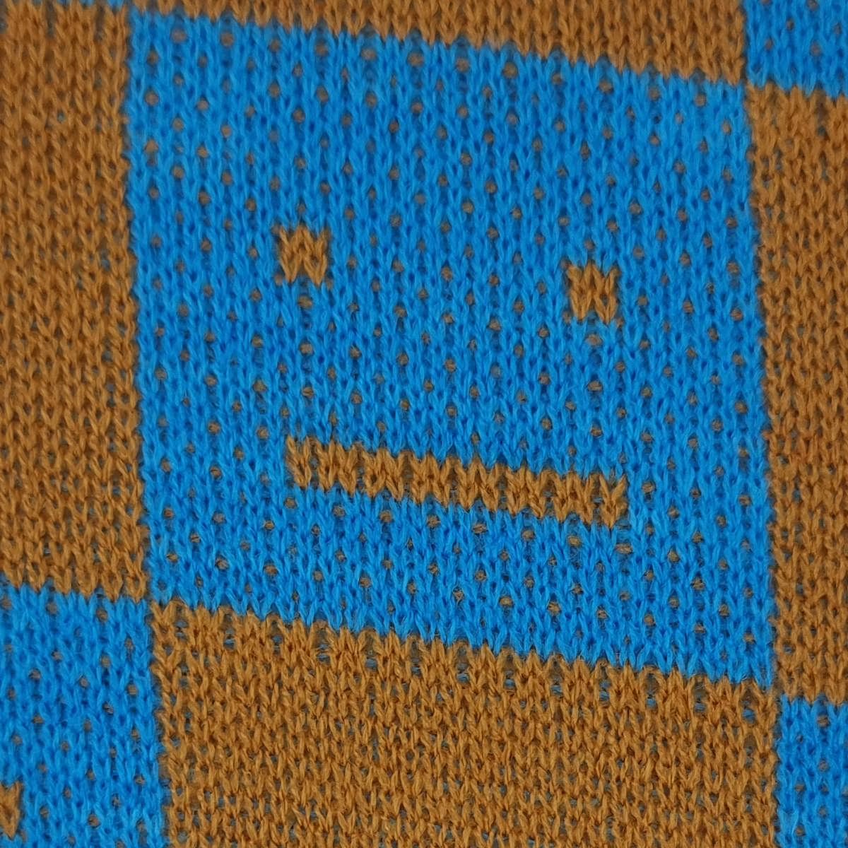 Flanne Jacquard Acrylic Knit Fabric - FAB 1527 - 2.Blue