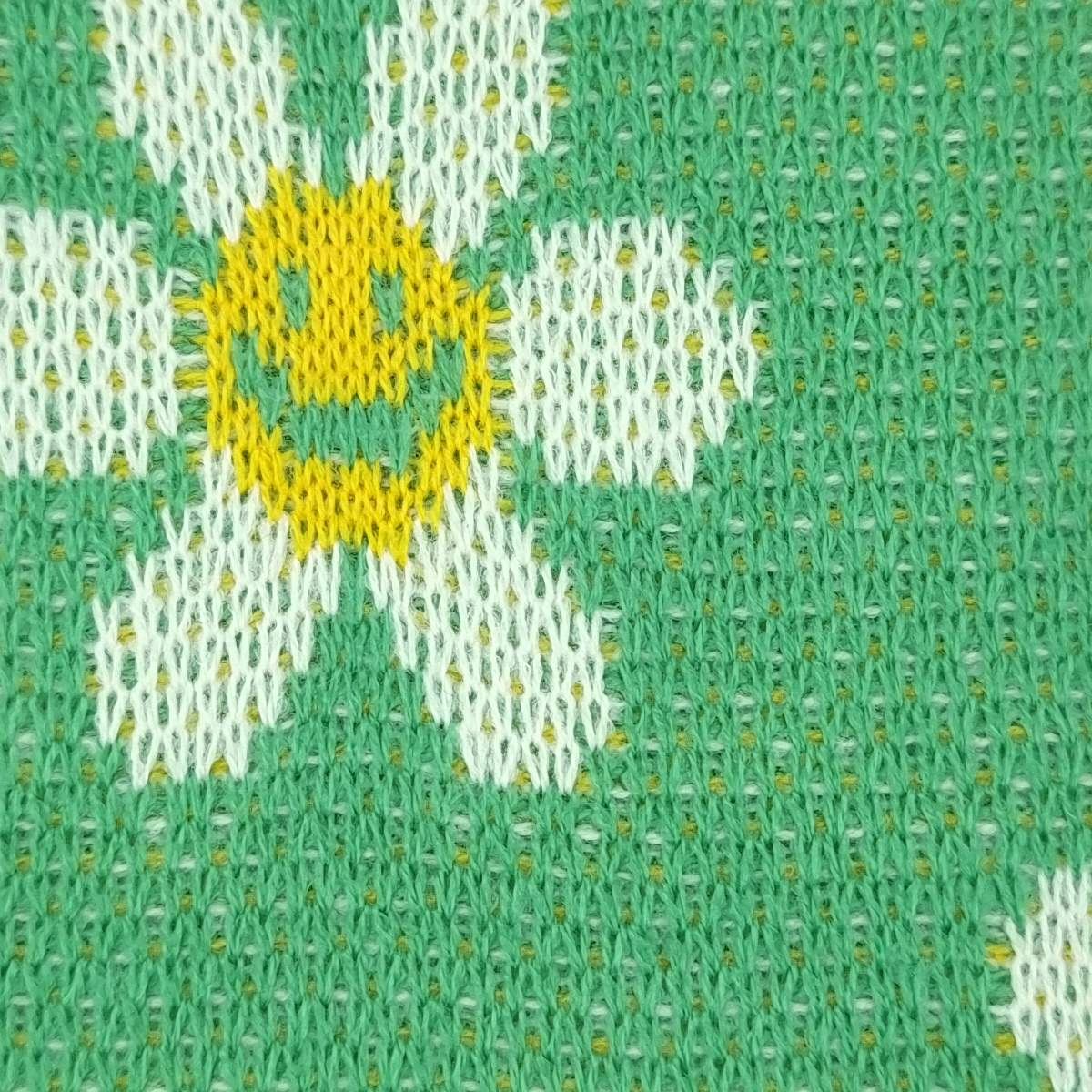 Floral Jacquard Acrylic Knit Fabric - FAB 1522 - 2.Green