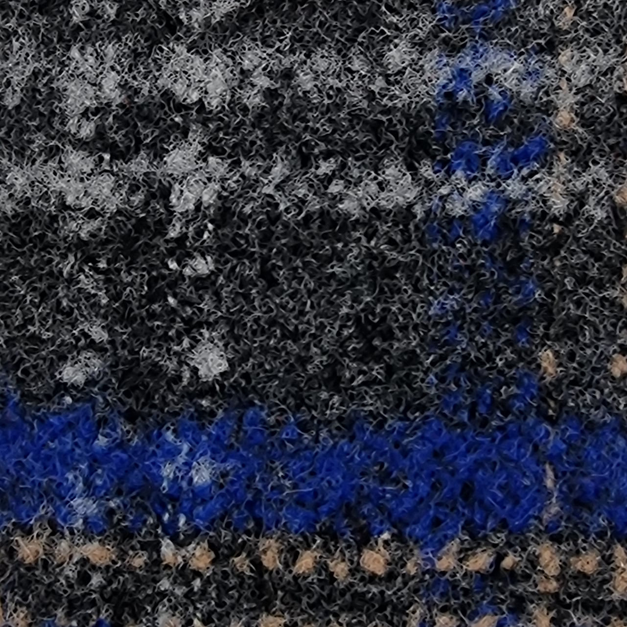 Solid Checks Brushed Wool Polyester Woven Fabric - FAB 1536 - 2.Blue