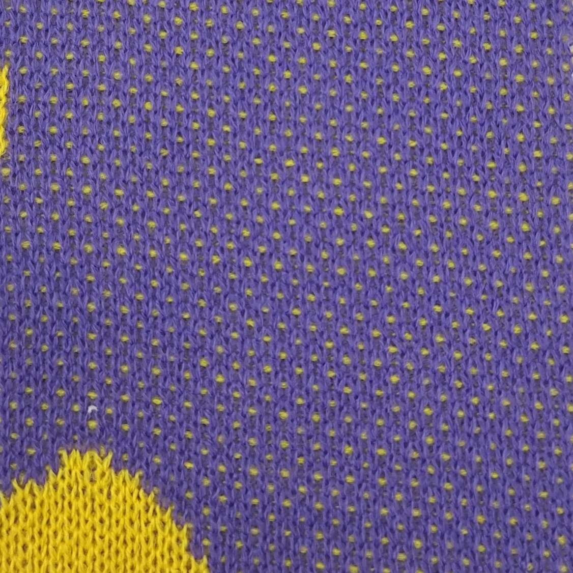 Heart Jacquard Acrylic Knit Fabric - FAB 1516 - 2.Puple