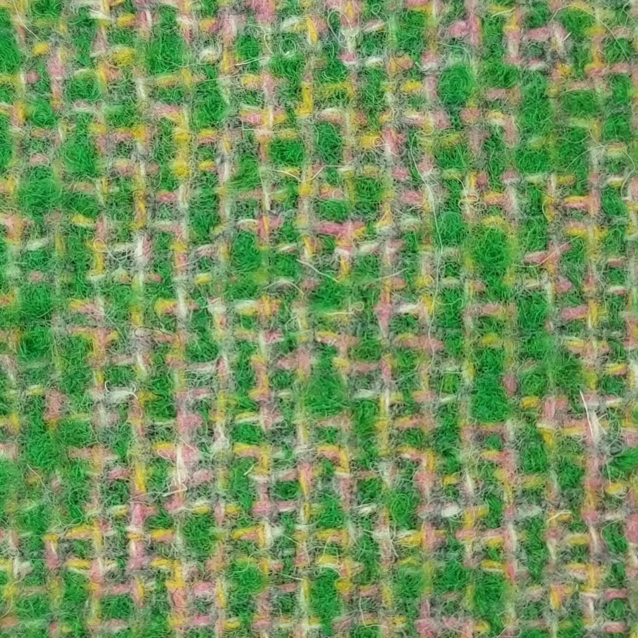 Wool Tweed Yarn Dyed Woven Fabric - FAB 1492 - 2.Green