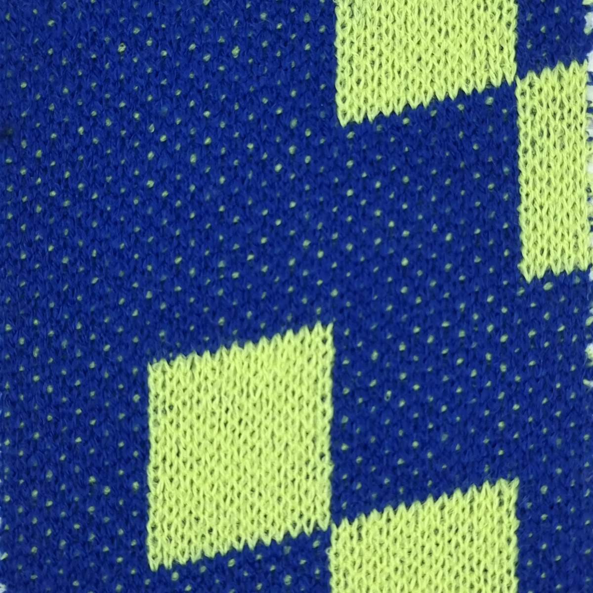 Jacquard YarnDyed Acrylic Knit Fabric - FAB 1521 - 3.Blue
