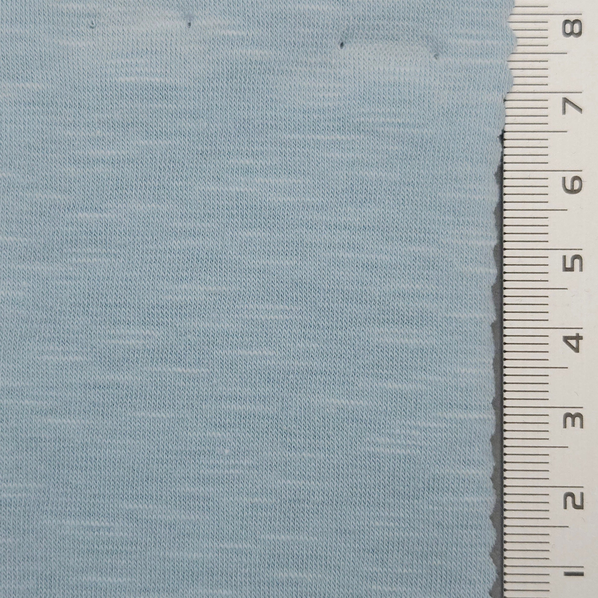 1.Mountbatten Pink-2.Gray-3.Slate Gray-4.Prussian Blue-5.White - CVC Slub Knit Fabric - FAB 1466