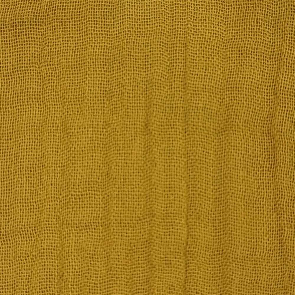 Solid Yoryu Pleated Cotton Woven Fabric - FAB 1532 - 3.Mustard
