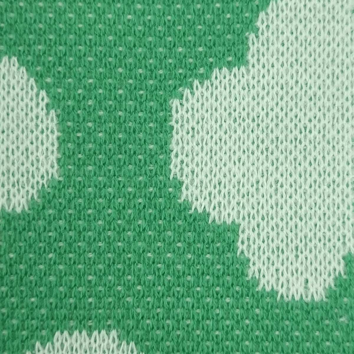 Floral Jacquard Acrylic Knit Fabric - FAB 1524 - 4.Green