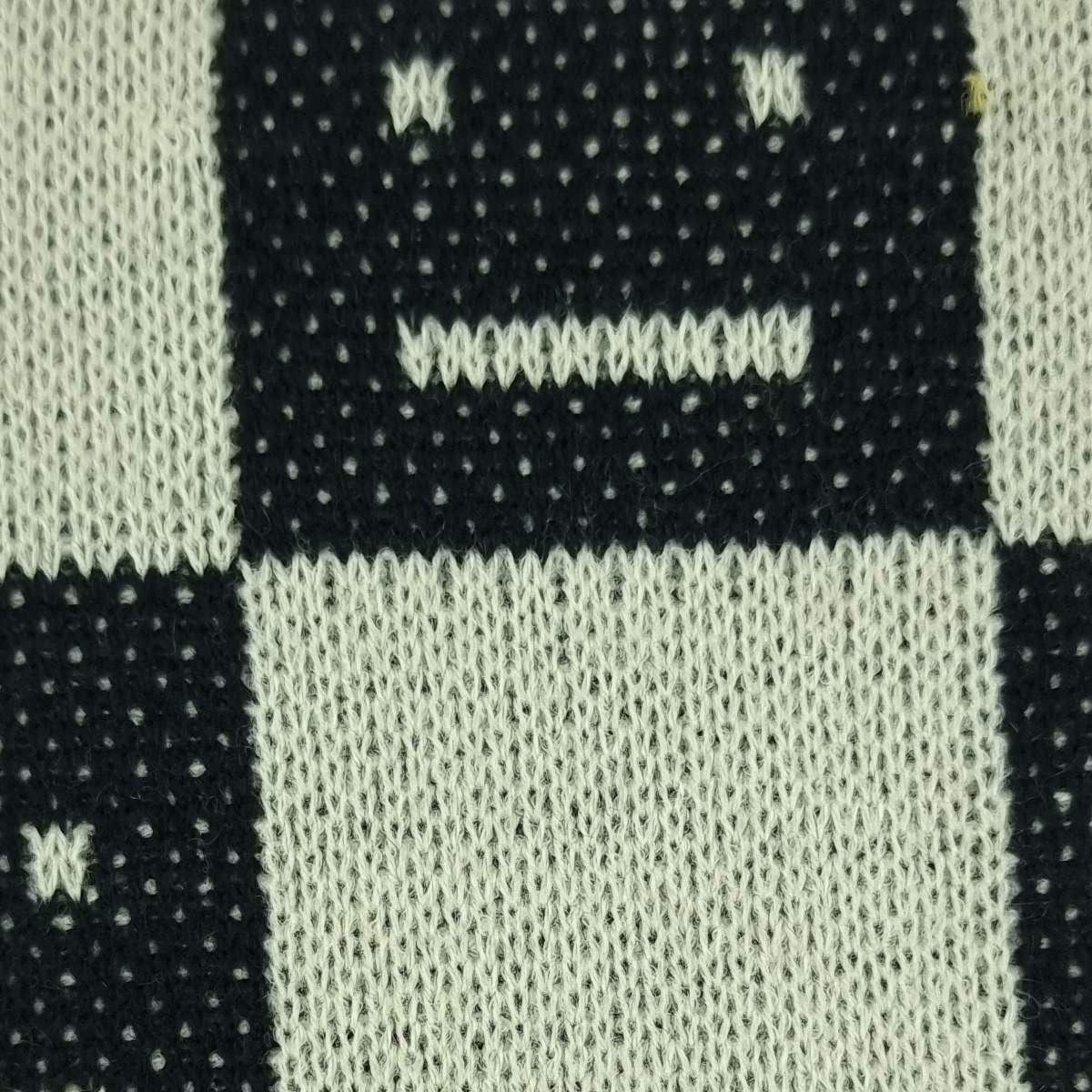 Flanne Jacquard Acrylic Knit Fabric - FAB 1527 - 4.Black