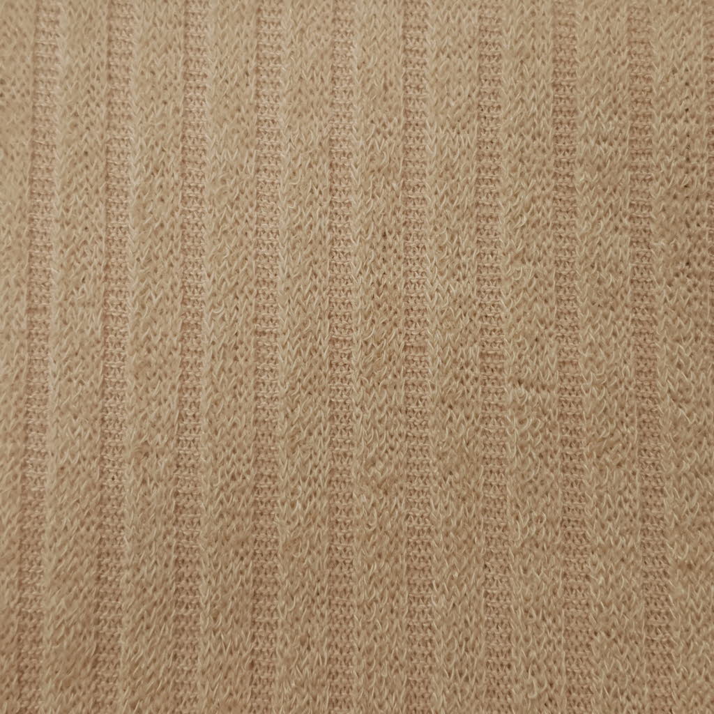 Mir 5x4 Rib Poly Span Knit Fabric - FAB 1021 - 4.Beige