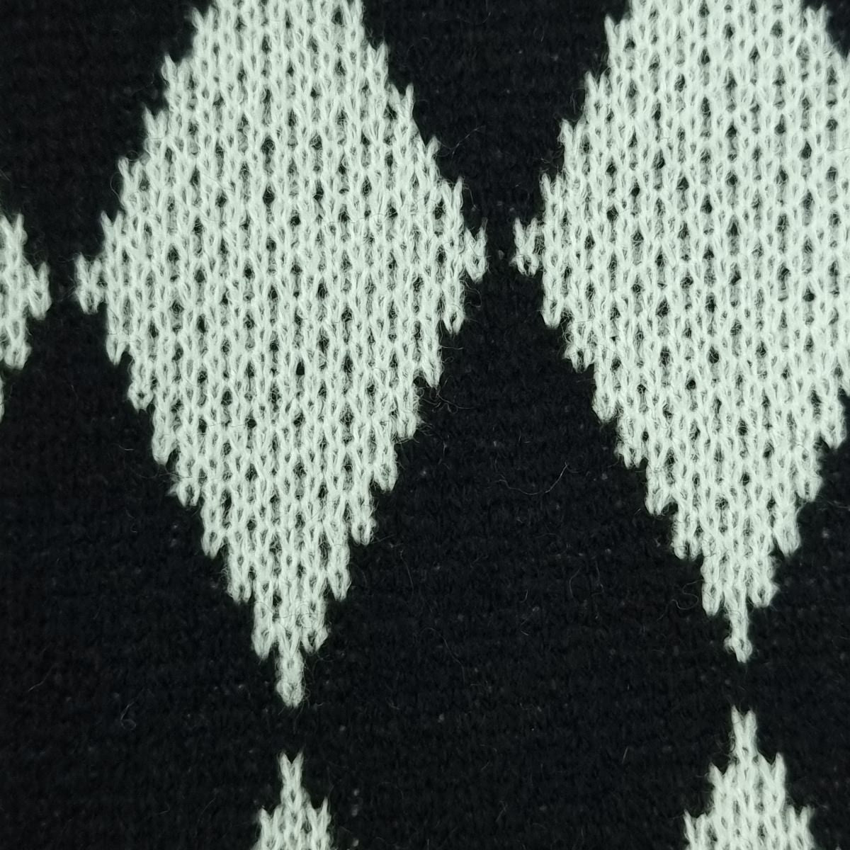 1.Blue-2.Green-3.Yellow-4.Pink-5.Black - Diamond Jacquard Acrylic Knit Fabric - FAB 1515