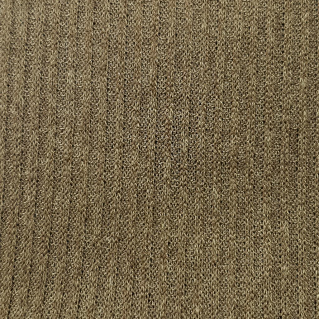 Mir 2x2 Rib Poly Span Knit Fabric - FAB 1020 - 8.Kahki