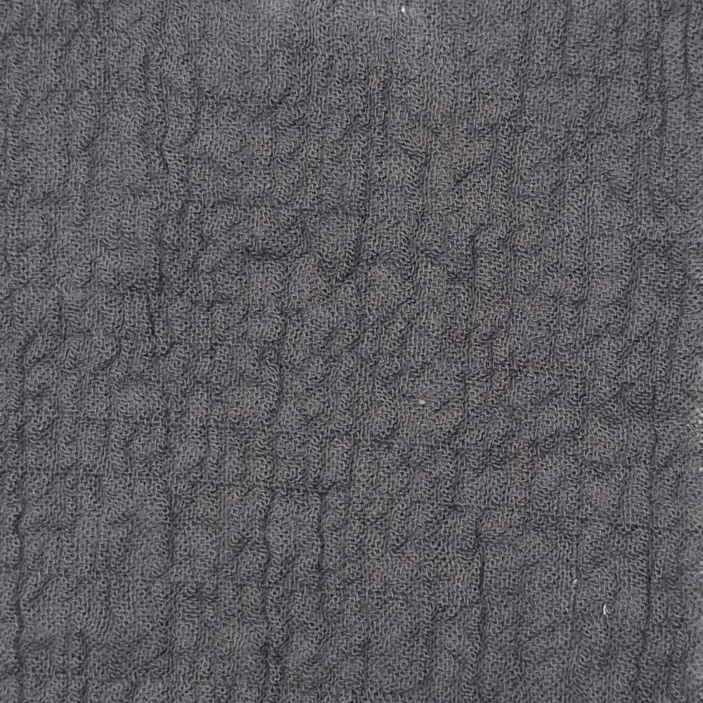 Solid Yoryu Pleated Cotton Spandex Woven Fabric - FAB 1534 - 9.Charcoal