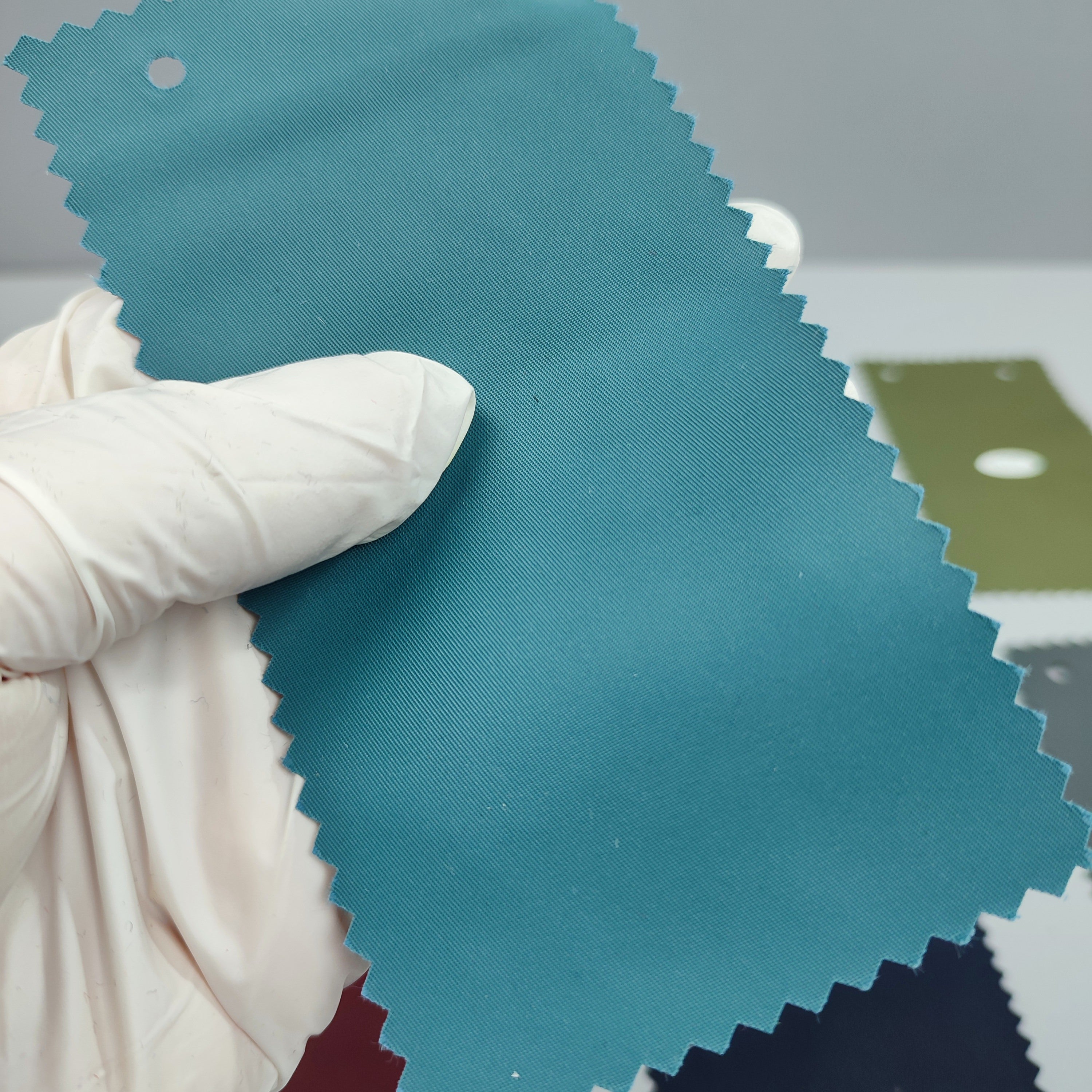 1.Charcoal-2.Beige-3.Ivory-4.Grey Beige-5.Granny Smith - 100% Nylon Woven - FAB 1229