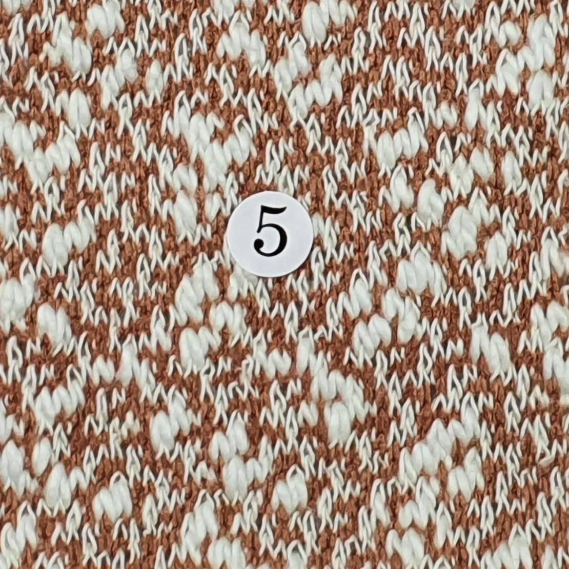 1.Light Pink-2.Cream-3.Cream1-4.Beige-5.Light Brown - CVC Span Knit Fabric - FAB 1003