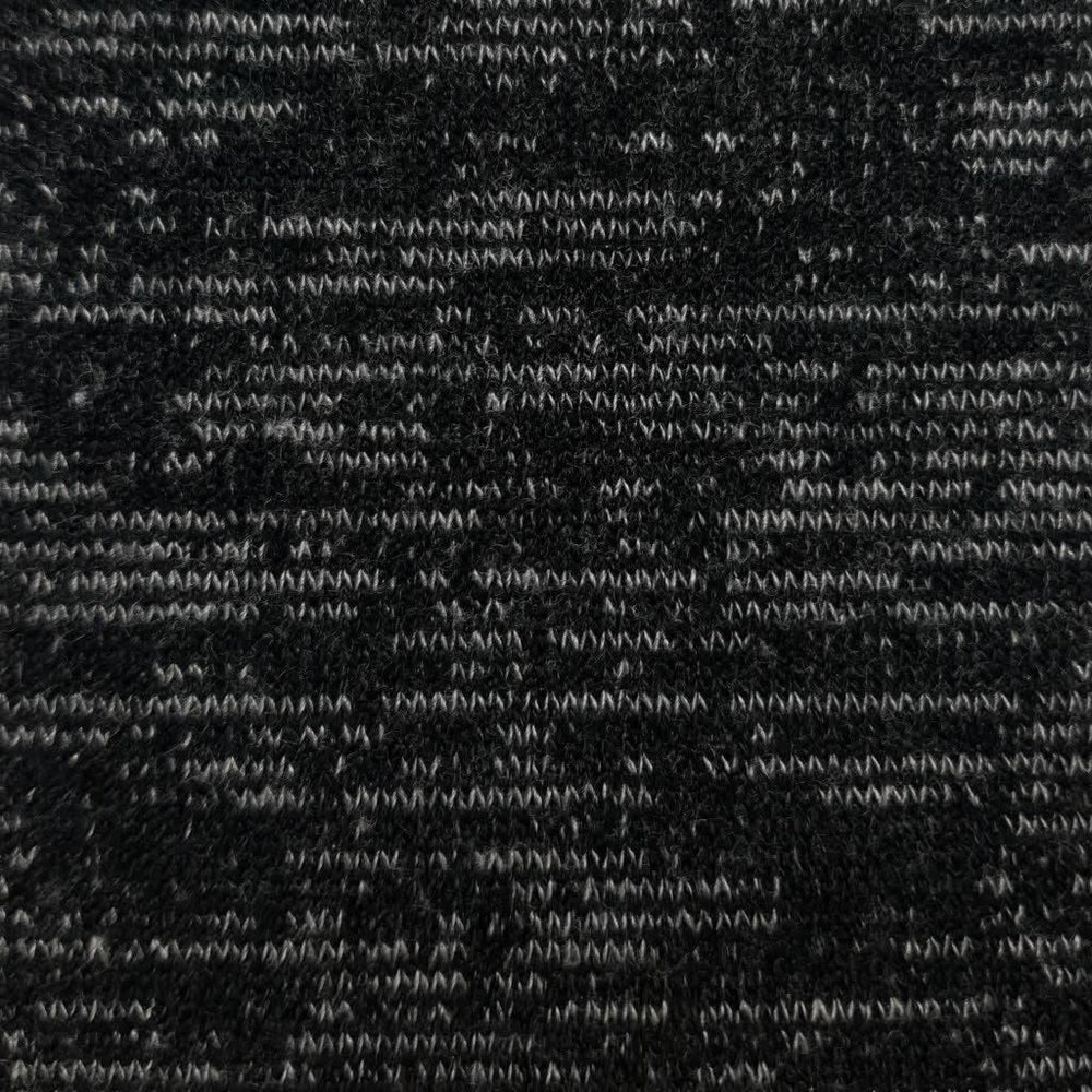 T/R Span Knit Fabric-Mellange Black