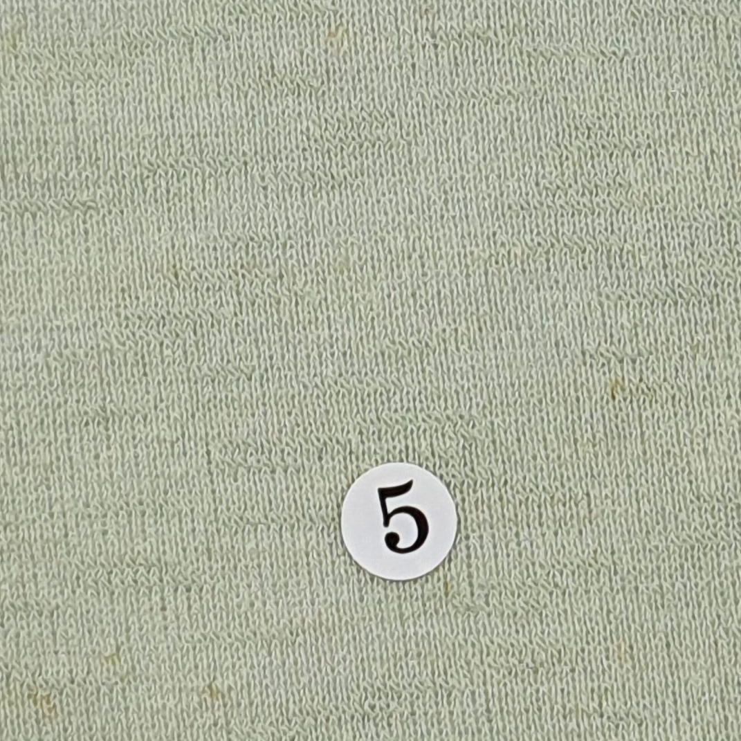 1.Pink-2.Beige-3.Blue-4.Yellow-5.Grey Green - Poly Linen Span Knit Fabric - FAB 1016