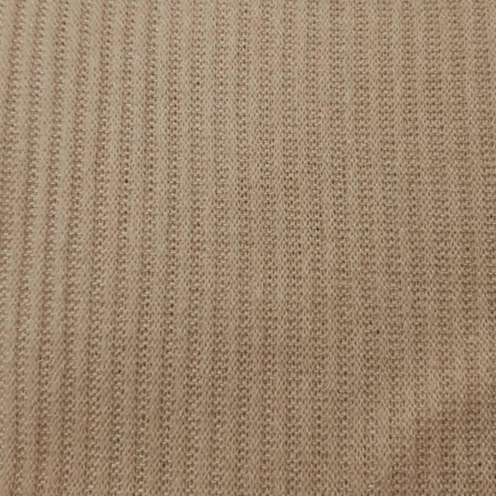 Mir 2x2 Rib Poly Span Knit Fabric - FAB 1020 - 4.Beige