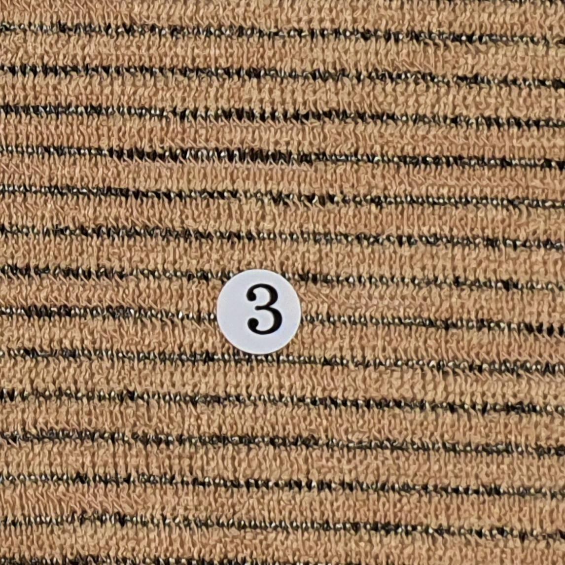 1.Yellow-2.Ivory-3.Beige-4.Pink-5.Fuchsia - Dope Dyed Stripe Poly Span Knit Fabric - FAB 1033