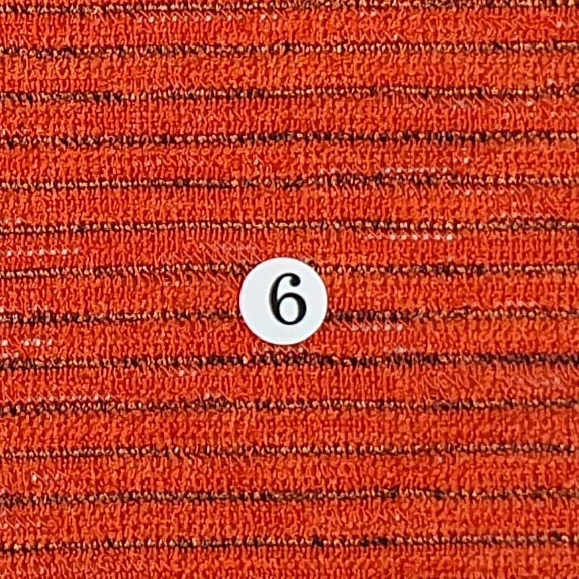 1.Yellow-2.Ivory-3.Beige-4.Pink-5.Fuchsia - Dope Dyed Stripe Poly Span Knit Fabric - FAB 1033