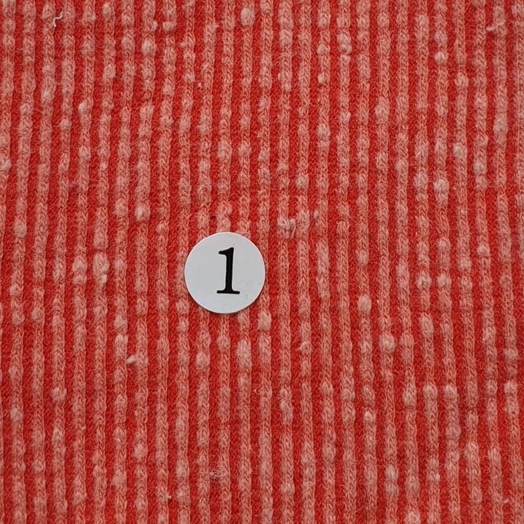 1.Orange-2.Red-3.Pink-4.Purple-5.Wine - Poly Cotton Span Knit Fabric - FAB 1036