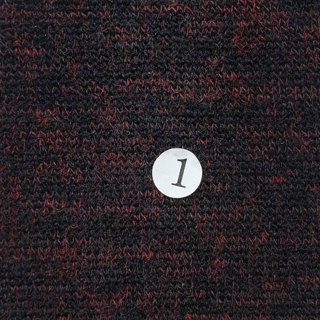 1.Wine Black-2.Violet Black-3.Blue Black-4.Cherry-5.Red - Wooly Poly Rayon Span Knit Fabric - FAB 1045