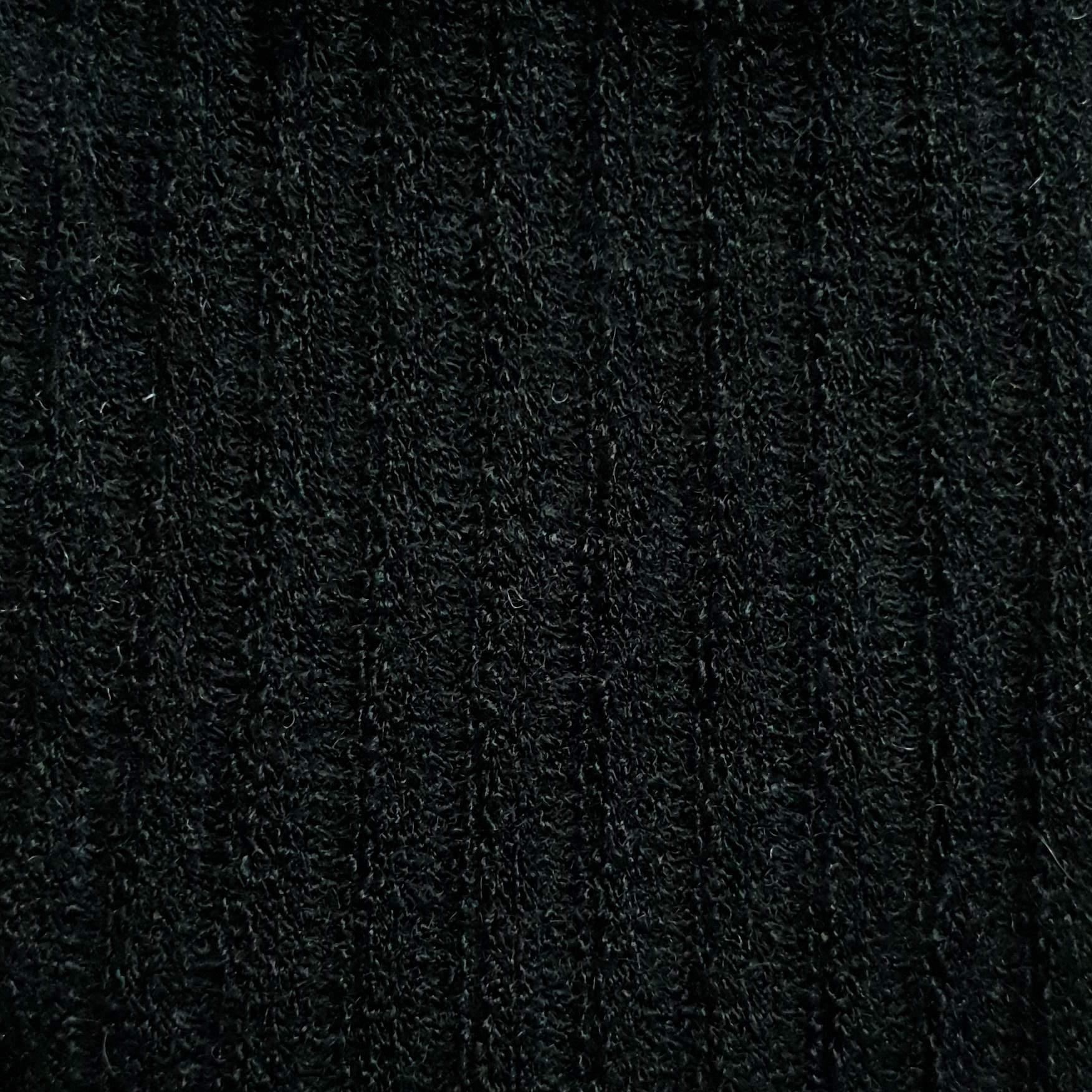 Rib Poly Rayon Fabric - FAB 1075 - 19.Black
