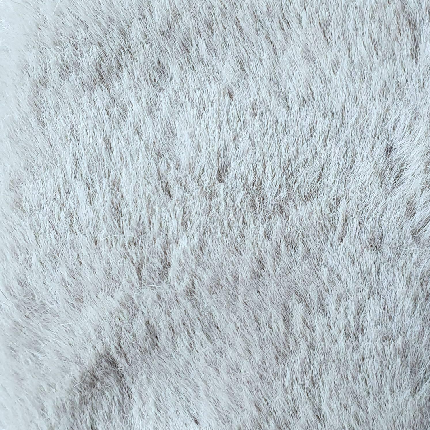 1.Ivory-2.Beige-3.Indi Pink-4.Silver Grey-5.Grey - High Pile Faux Fur Fabric - FAB 1101