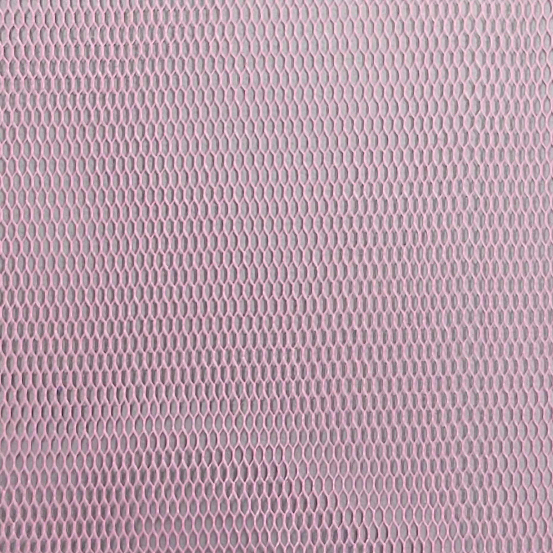 Hexagon Hard Poly Mesh Fabric - FAB 1141 - 11.Pink