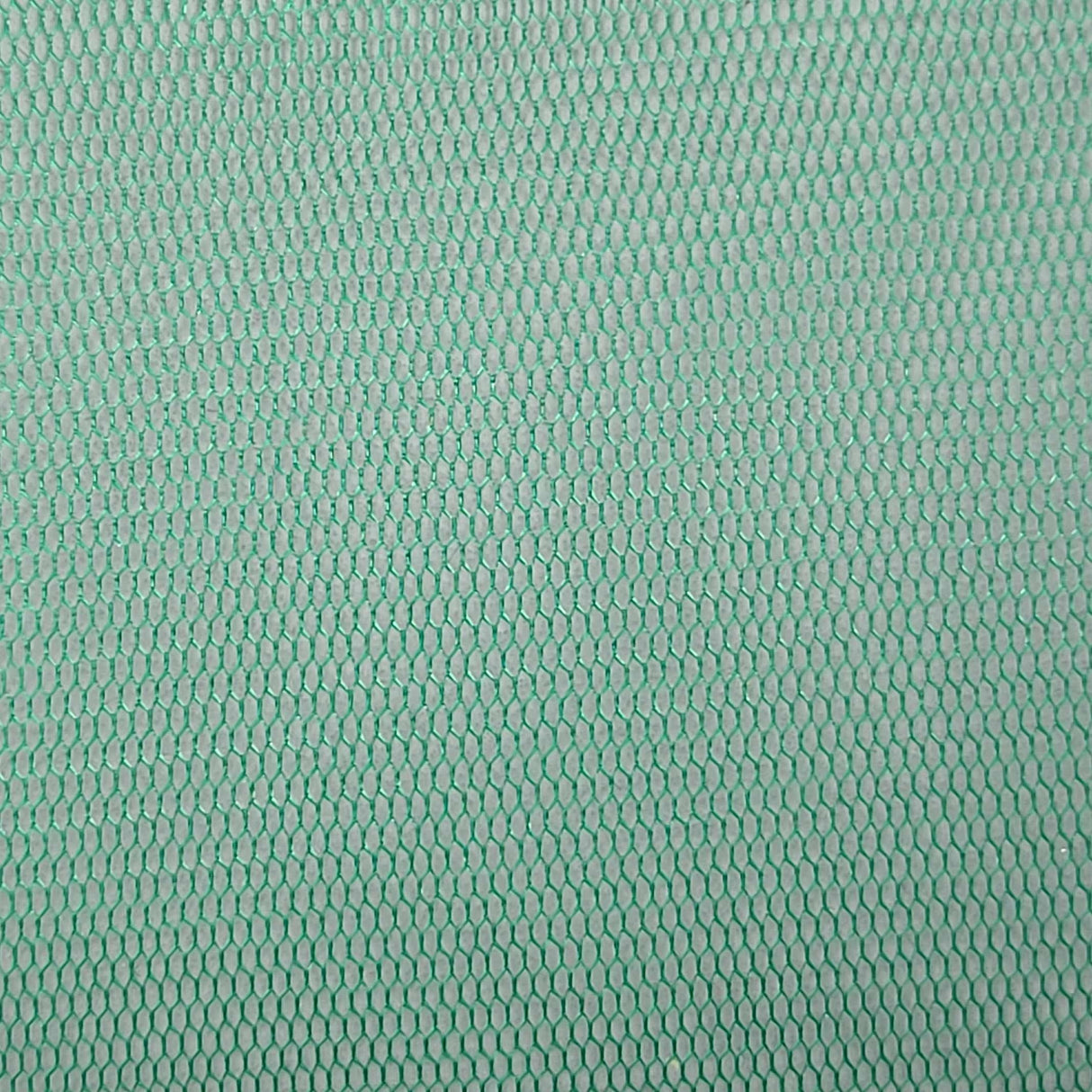 Hexagon Hard Poly Mesh Fabric-Green
